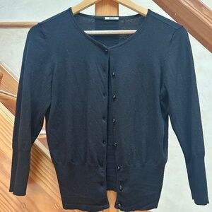 Wolford Black Buttondown Cardigan, size Small